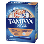 Tampax Pearl Tampons Super Plus Absorbency with LeakGuard Braid, Unscented, 18 Count