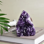JIC Gem Natural Polished Amethyst Crystal Geode Deep Purple Uruguay Amethyst Cluster Large Amethyst Rock for use in Healing Crys