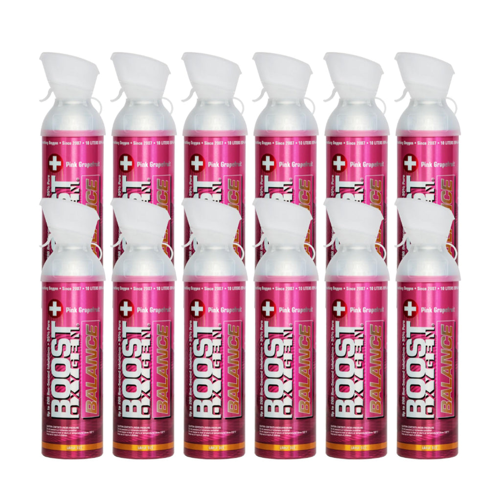 Boost Oxygen Large Balance Pink Grapefruit Aroma 10L Canister | Respiratory Support for Aerobic Recovery, Altitude, Performance 