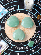 Jovivi 60mm Large Green Aventurine Crystal Heart Healing Crystals Heart Stones Polished Pocket Love Gemstones Chakra Reiki Energ