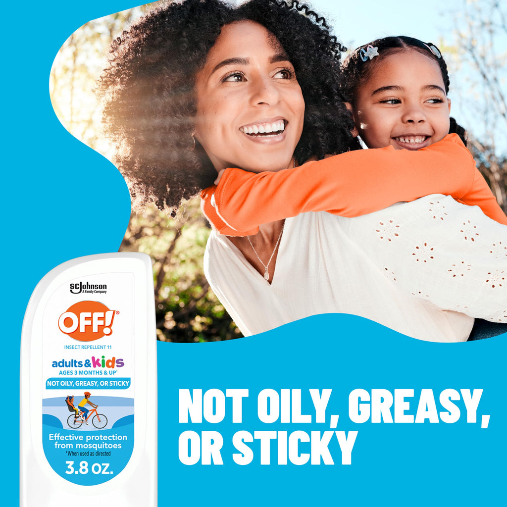 OFF! Insect Repellent Lotion for Adults & Kids, Fragrance-Free Bug Repellent for Everyday Protection from Mosquitoes, 3.8 oz