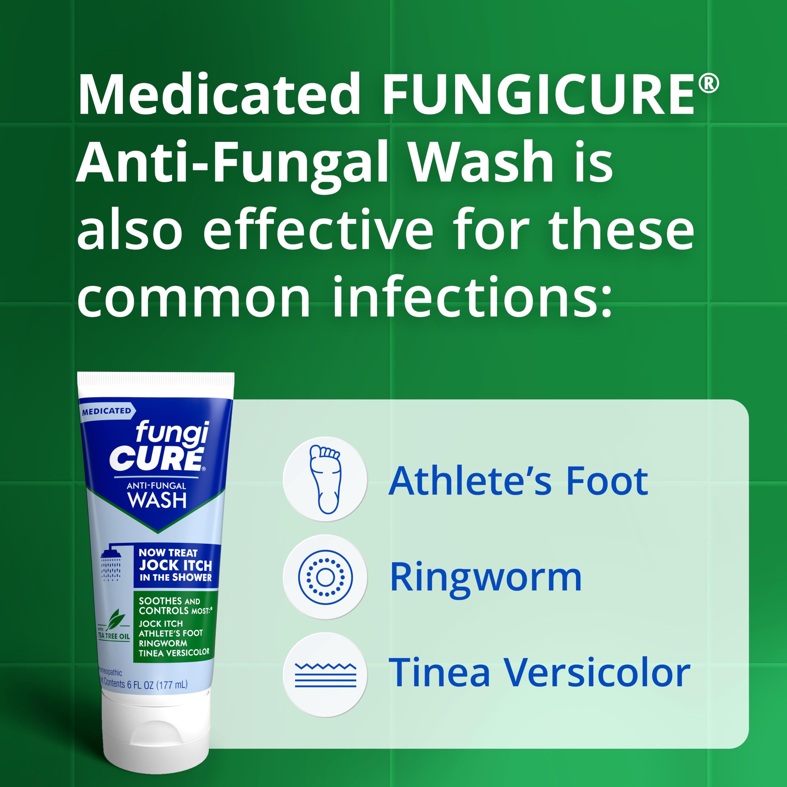 FUNGICURE Medicated Anti-Fungal Jock Itch Wash, 6 Fl Oz