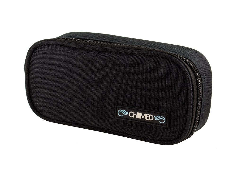 ChillMED Micro Cooler Bag - Diabetic Insulin Vial Carrying Case Travel Pack With Re-Freezable Ice Pack - Up to 12 Hours of Cool