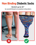 YOKEEP diabetic socks for women & men extra wide, non binding diabetic neuropathy swollen feet socks for women men