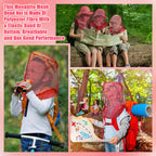 Hestya 4 Pack Mosquito Face Mesh Net Protecting Net for Outdoor Hiking Camping Climbing Mosquito Fly Insects Preventing (Red)