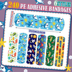 Nuanchu 6 Styles Kids Cartoon Bandages Adhesive Flexible Colorful Cute Cartoon Bandages Waterproof Breathable Protect Scrapes an