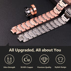 Feraco Copper Bracelets for Men & Copper Ring-Pure Copper Magnetic Bracelet with 57 Ultra Powerful 3500 Gauss Neodymium Magnets,