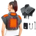 Vofuoti Portable Heating Pad for Neck and Shoulders, Cordless Heating Pad with Battery and 3 Heat Settings, Weighted Electric He