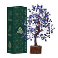 Lapis Lazuli Crystal Tree Meditation Accessories - Tree of Life Money Tree - Real Gemstones Crystal Decor Promotes Positive Ener