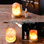 Himalayan Salt Stone Essential Oil Diffuser - Lavender Essential Oil Gift Set - Natural Aromatherapy Diffuser for Home & Office