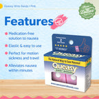 Three Lollies Queasy Anti-Nausea Wristbands - Nausea & Vomiting Relief from Morning Sickness, Motion Sickness, Migraine - Clinic