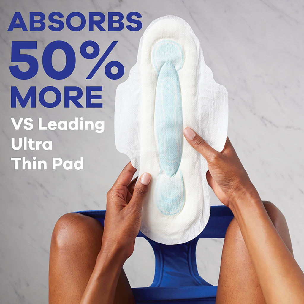 Always Maxi Feminine Pads for Women, Size 4 Overnight Absorbency, with Wings, Unscented, 48 Count