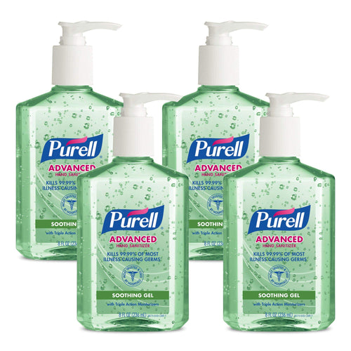 Purell - 9674-04-ECIN PURELL Advanced Hand Sanitizer Soothing Gel, Fresh Scent, with Aloe and Vitamin E - 8 fl oz Pump Bottle (P