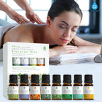 Pursonic Essential Oils Set - 8 Aromatherapy Oils Blends Gift Set - 10ml Pure Essential Oils for Diffusers, Home, Massage & Bath