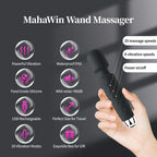 Vibrating Shoulder Muscle Massager, USB Rechargeable, Waterproof, 20 Speeds, 8 Vibration Modes, Mini, Travel Size (Black)