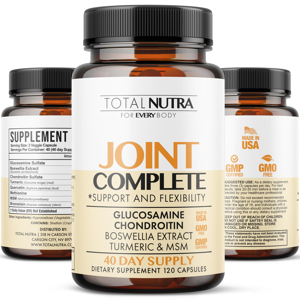 Glucosamine Chondroitin MSM Turmeric 2100mg - Joint Complete Capsules, Advanced Strength Joint Support Supplement for Adults Han