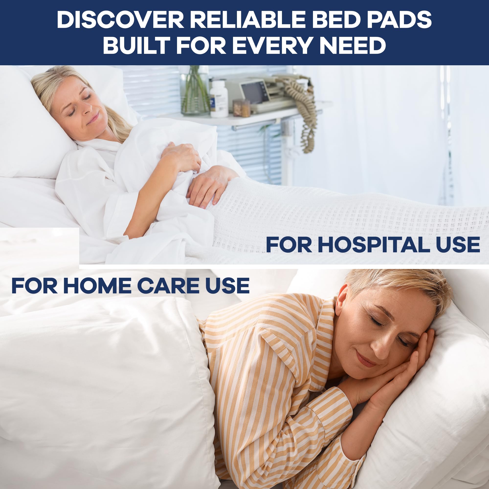 Breatheze Incontinence Bed Pads - Extra Large Disposable Underpads for Adults, Elderly, Kids, and Pets - Heavy Duty Absorbent Pa