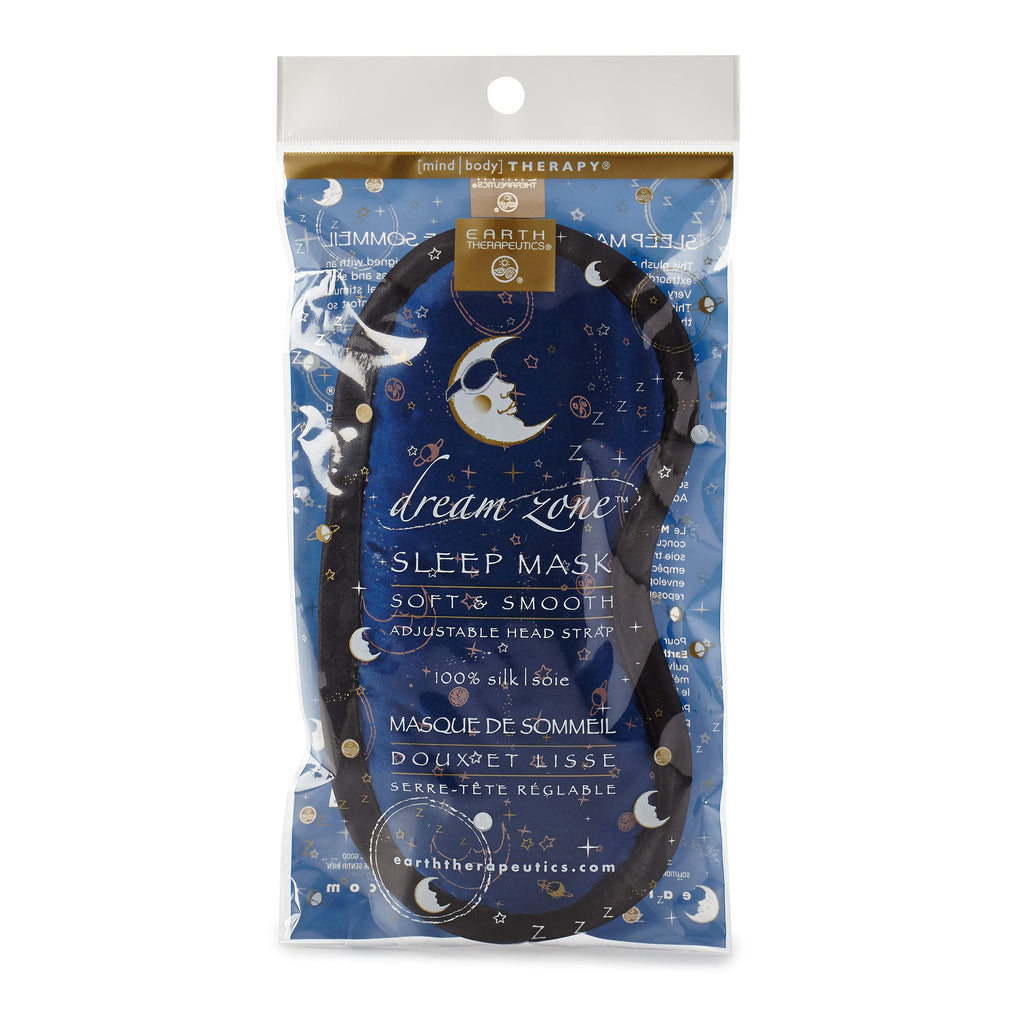 Earth Therapeutics Dream Zone Sleep Mask - Comfortable & Versatile - Soft & Plush Cushioning for Peaceful Slumber - Elastic Stra