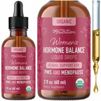 Hormone Balance Liquid Drops | With Black Cohosh, Stinging Nettle, Red Raspberry Leaf, Chasteberry & More | Menopause, Hot Flash