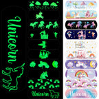Threlaco 100 Pcs Glow in The Dark Bandage for Kids Cute Breathable Waterproof Neon Bandages for Girls Boys Children Toddlers Adh