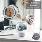 SCANDINORDICA Disco Ball Diffuser - Original Rotating Disco Essential Oil Diffuser with Whisper Quiet Operation, 14 Color Night