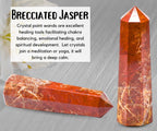 Brecciated Jasper Crystal Towers ~ Natural Healing Crystal Point Obelisk for Reiki Healing and Crystal Grid (2'' to 3'' INCH)