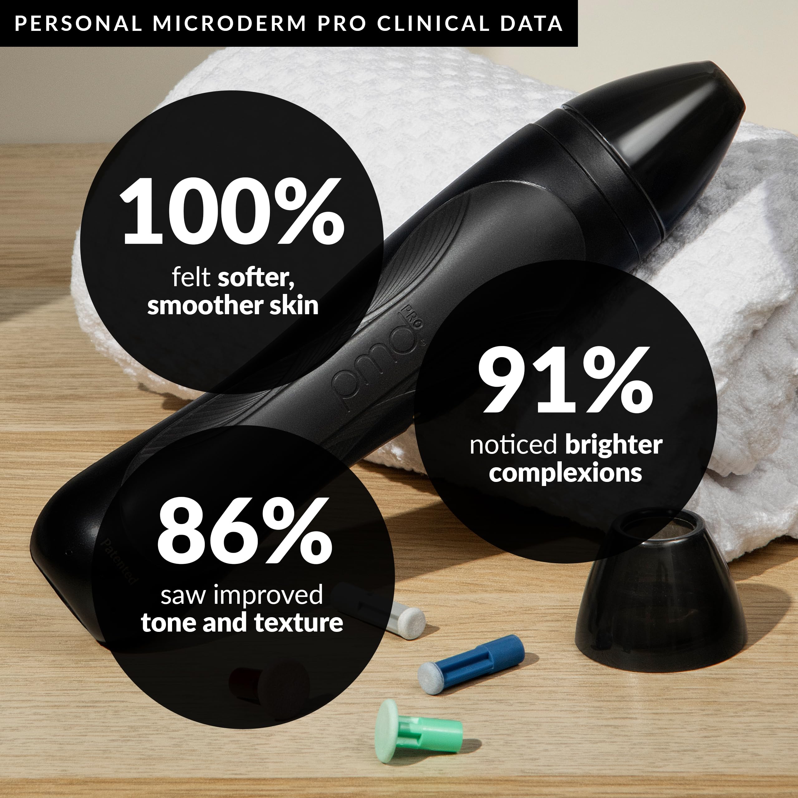 PMD Beauty Personal Microderm Pro - At-Home Microdermabrasion Machine with Kit for Face & Body - Exfoliating Crystals and Vacuum