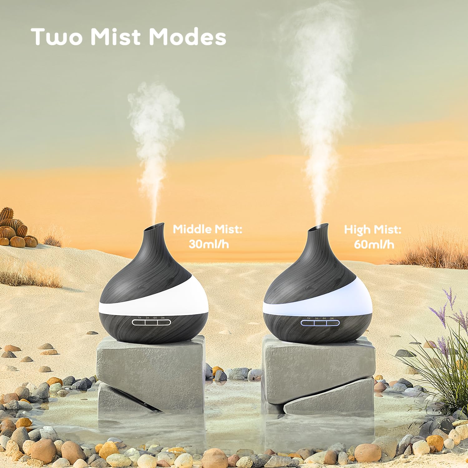 HJTHJT 500ML Essential Oil Diffuser: Aroma Diffuser with Remote Control for Hotel Spa Yoga Room - Humidifiers for Bedroom with 1