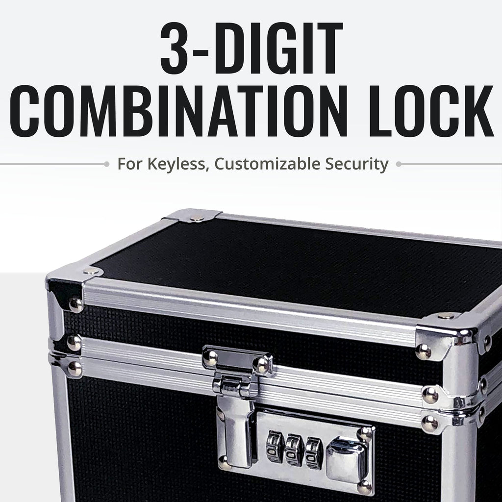 Vaultz Medicine Lock Box - 5 x 7 x 5 Inches - Secure Cabinet Safe with Combination Lock - Ideal for Medications and Small Valuab