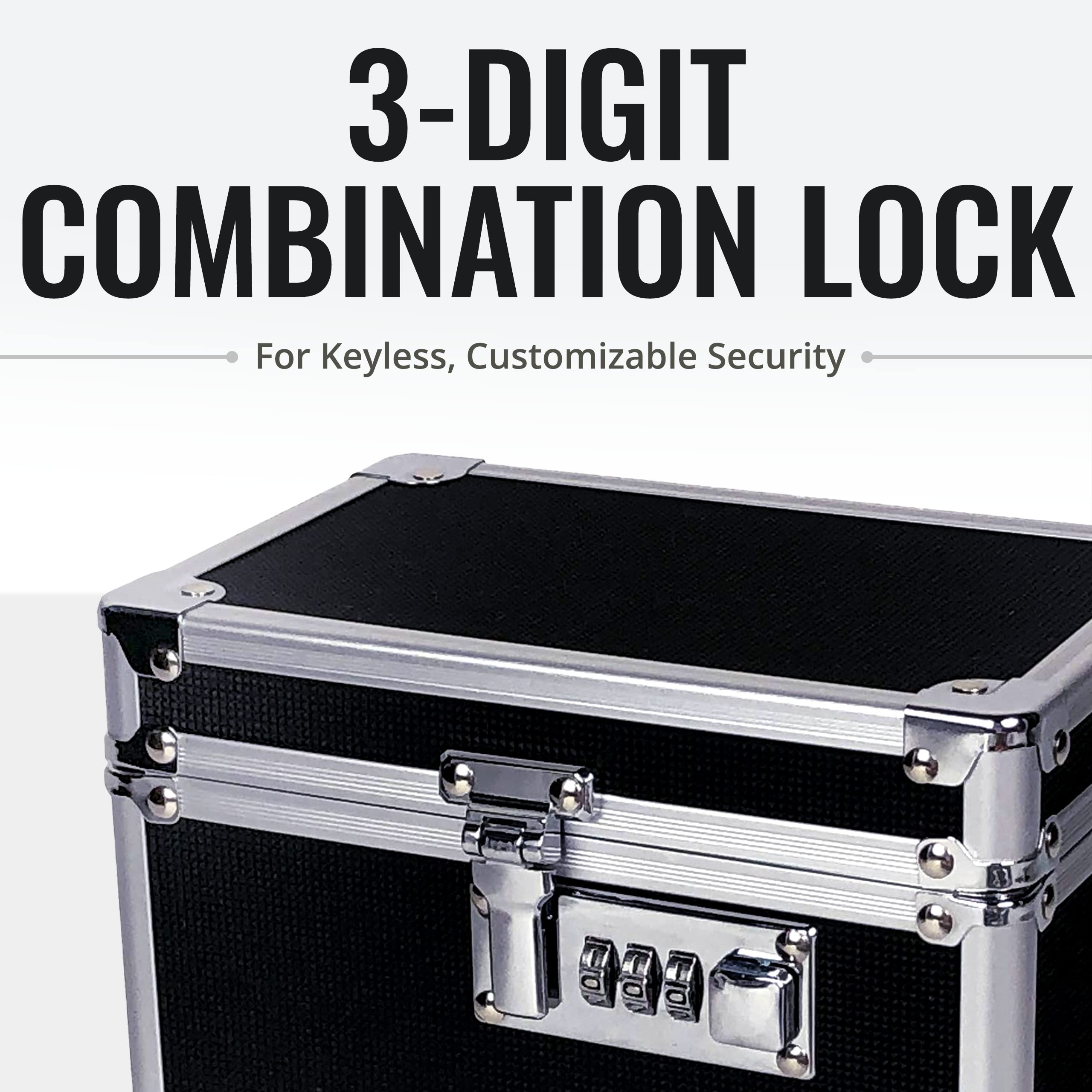 Vaultz Medicine Lock Box - 5 x 7 x 5 Inches - Secure Cabinet Safe with Combination Lock - Ideal for Medications and Small Valuab