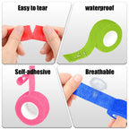 Twavang 6 Pack 1 Inches Self Adhesive Bandage Wrap Breathable Cohesive Bandage Elastic Tape for Pets, Athletic, Sports, Wrist, K