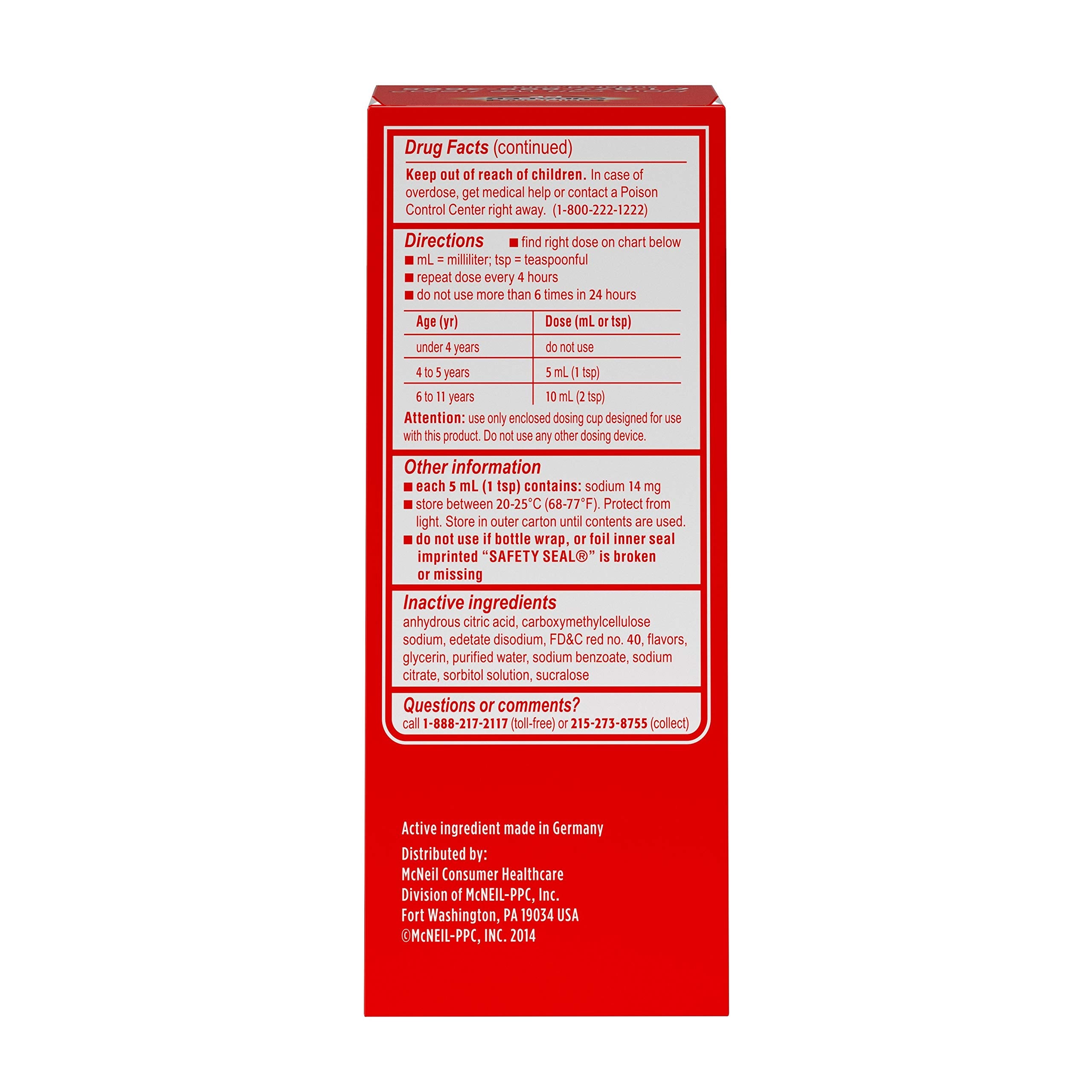 Sudafed Childrens PE Nasal Decongestant, Liquid Cold Relief Medicine with Phenylephrine HCl, Alcohol Free and Sugar-Free, Berry