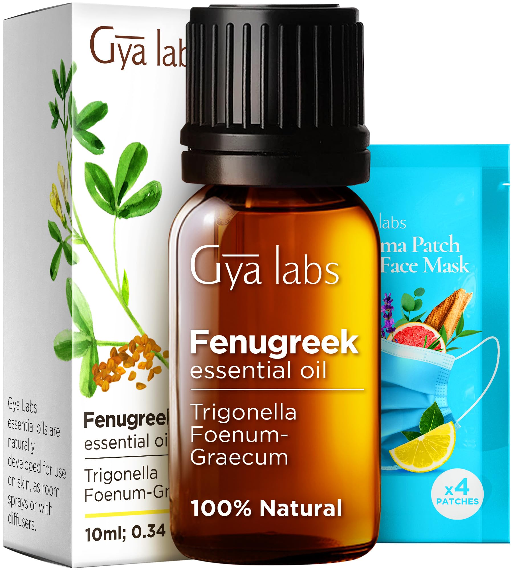 Gya Labs Fenugreek Essential Oil for Skin - 0.34 Fl Oz - 100% Pure Natural Fenugreek Oil for Hair, Diffuser, Candles Making Arom