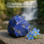 Anima Lapis Lazuli Stone - Large 1.6-2 Royal Blue Natural Raw Lapis Lazuli Crystal for Wisdom, Truth & Communication - Ethically