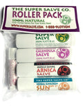 Super Salve Co. 100% Natural Herbal Travel Salves and Lip Salve Balm- Super Salve, Calendula Salve, Arnica Salve, Sun Salve (Sal