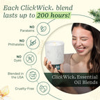 Lifelines Flameless Candle Diffuser - Winter Edition Gift Set - Aromatherapy Essential Oil Diffuser with 2 Holiday ClickWick Ble