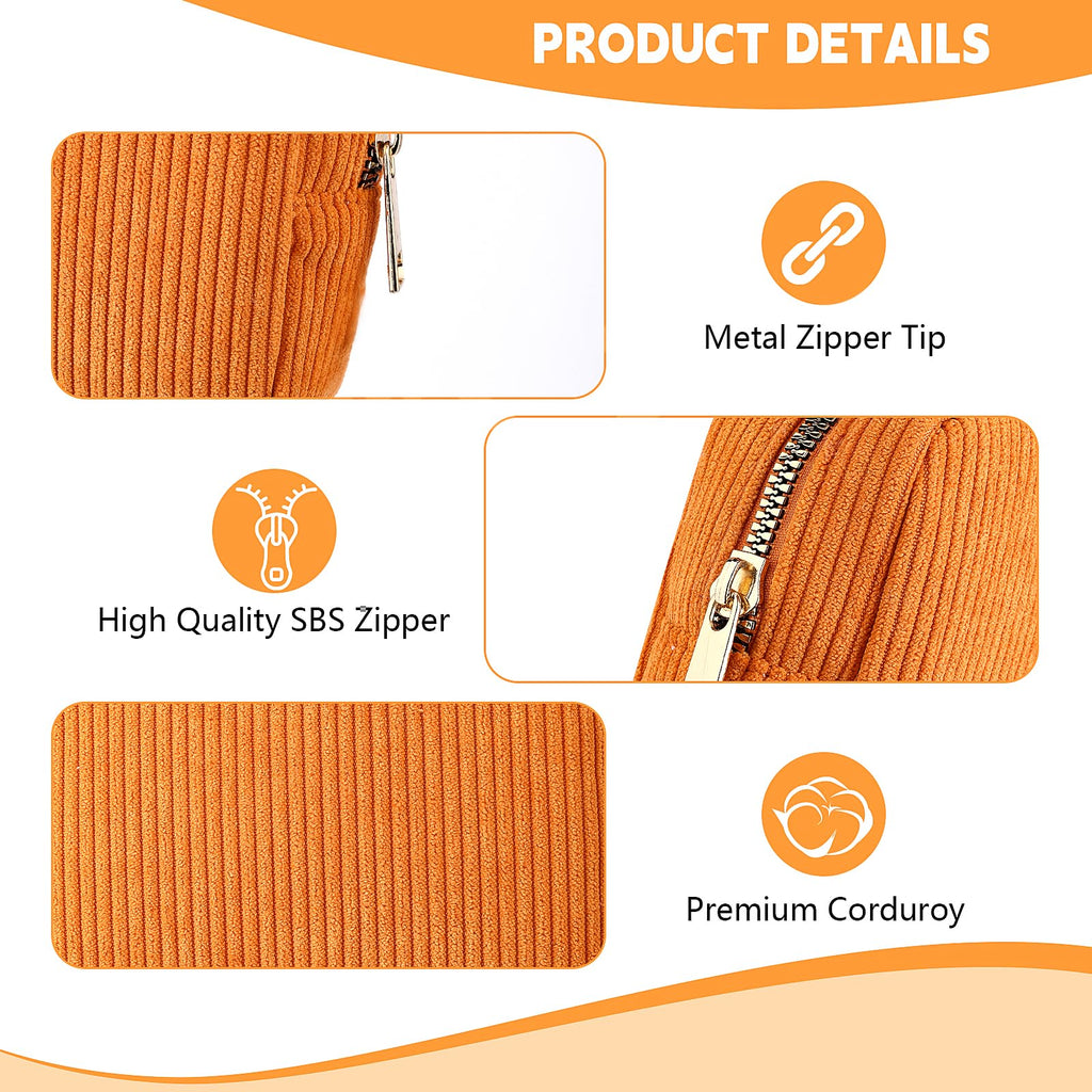 Playexen Period Bag for Teen Girls, Corduroy Sanitary Napkin Storage Bag, Period Pouches Menstrual Pad Bag Tampon Holder for Pur