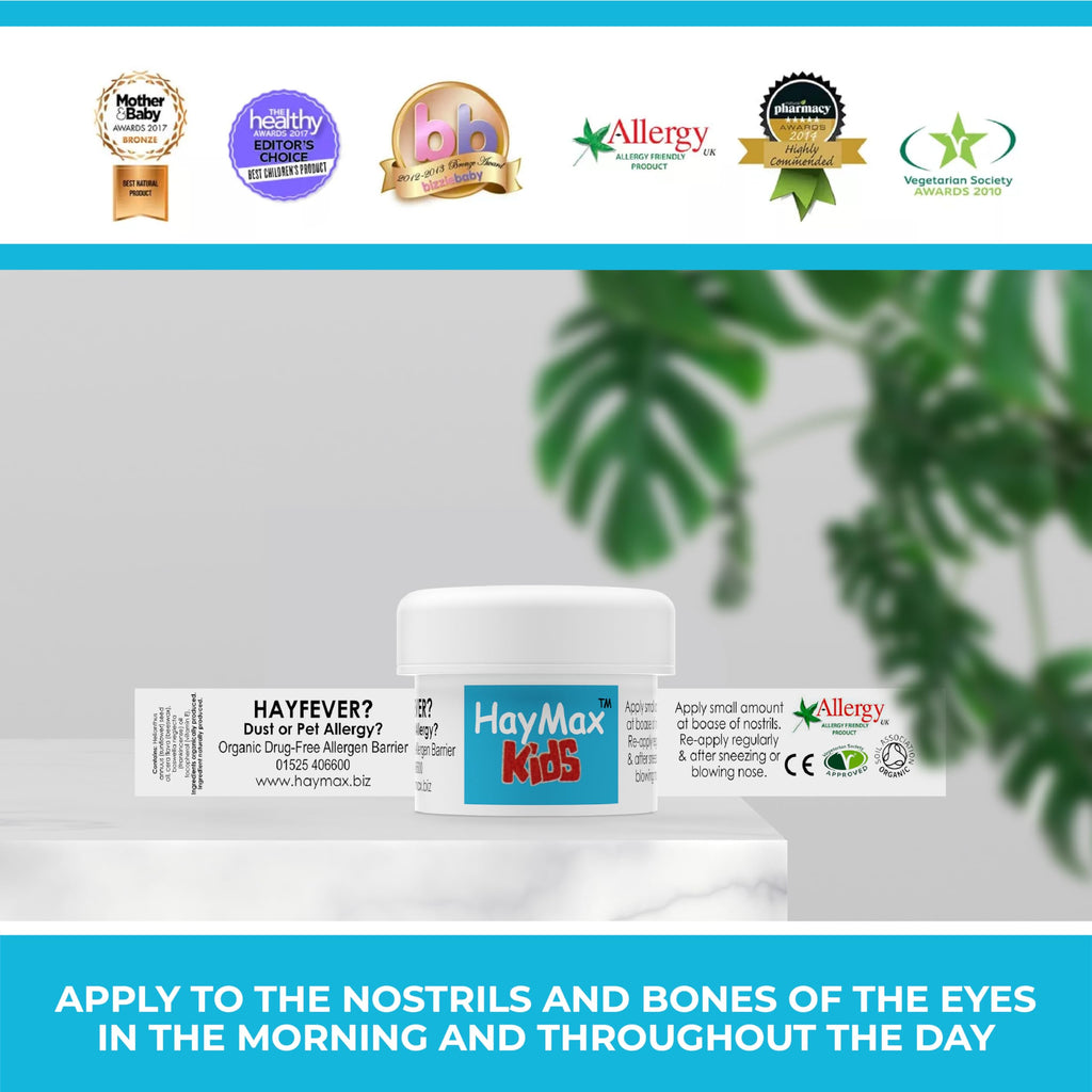 HayMax Allergen Barrier Balm for Kids, 0.17 fl oz (5ml), Organic, Natural & Non-Drowsy, Children Hay Fever Allergy Relief - Trap
