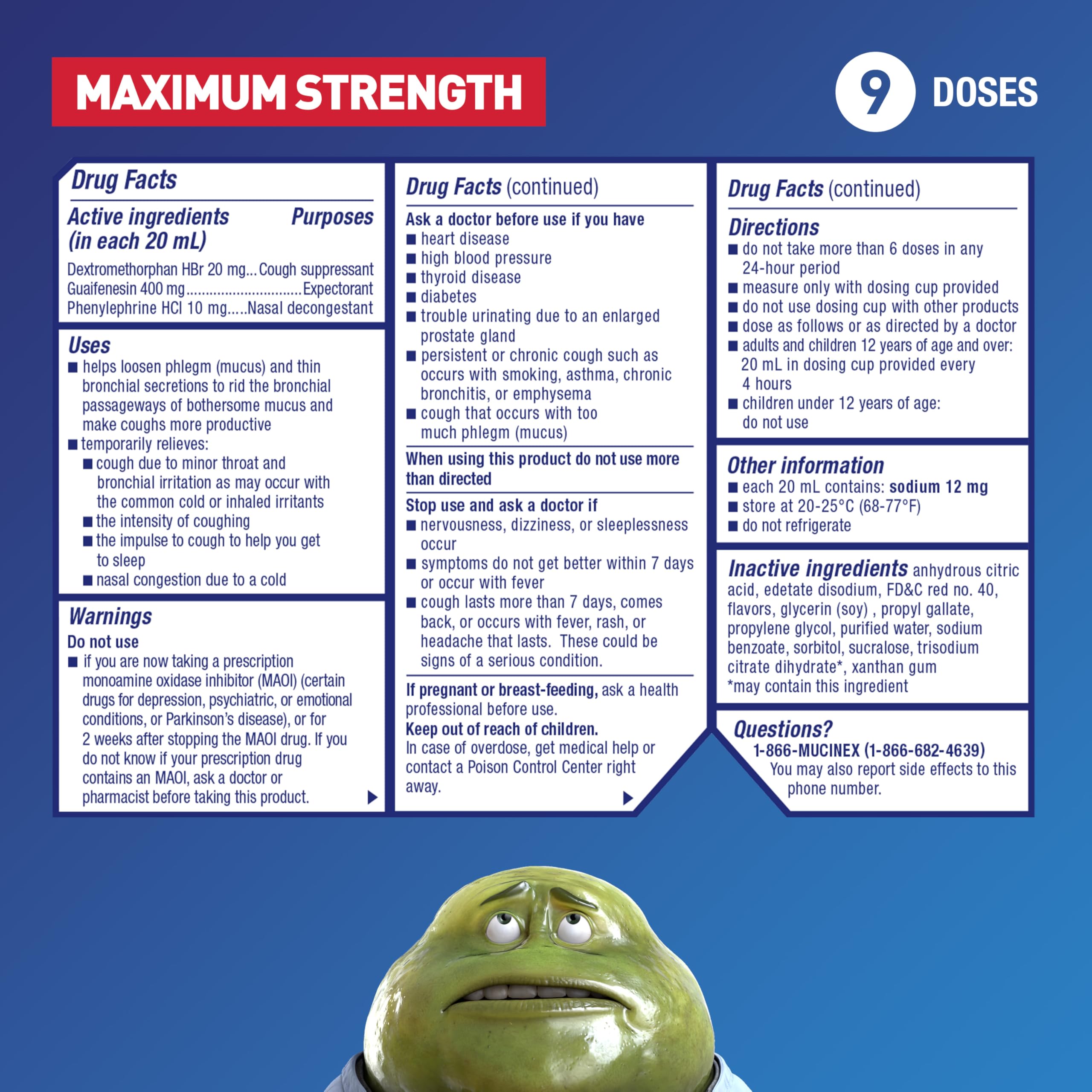 Mucinex Fast-Max Severe Congestion & Cough Medicine, Maximum Strength Symptom Relief, Over-The-Counter Medication, Cold Medicine