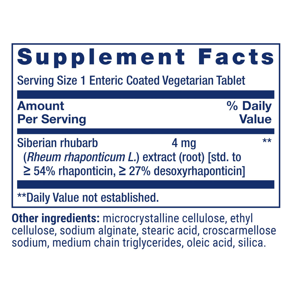 Life Extension Menopause Relief - Siberian Rhubarb, Menopause Supplement for Women, Ease hot Flashes, Mood Swings, Night Sweats