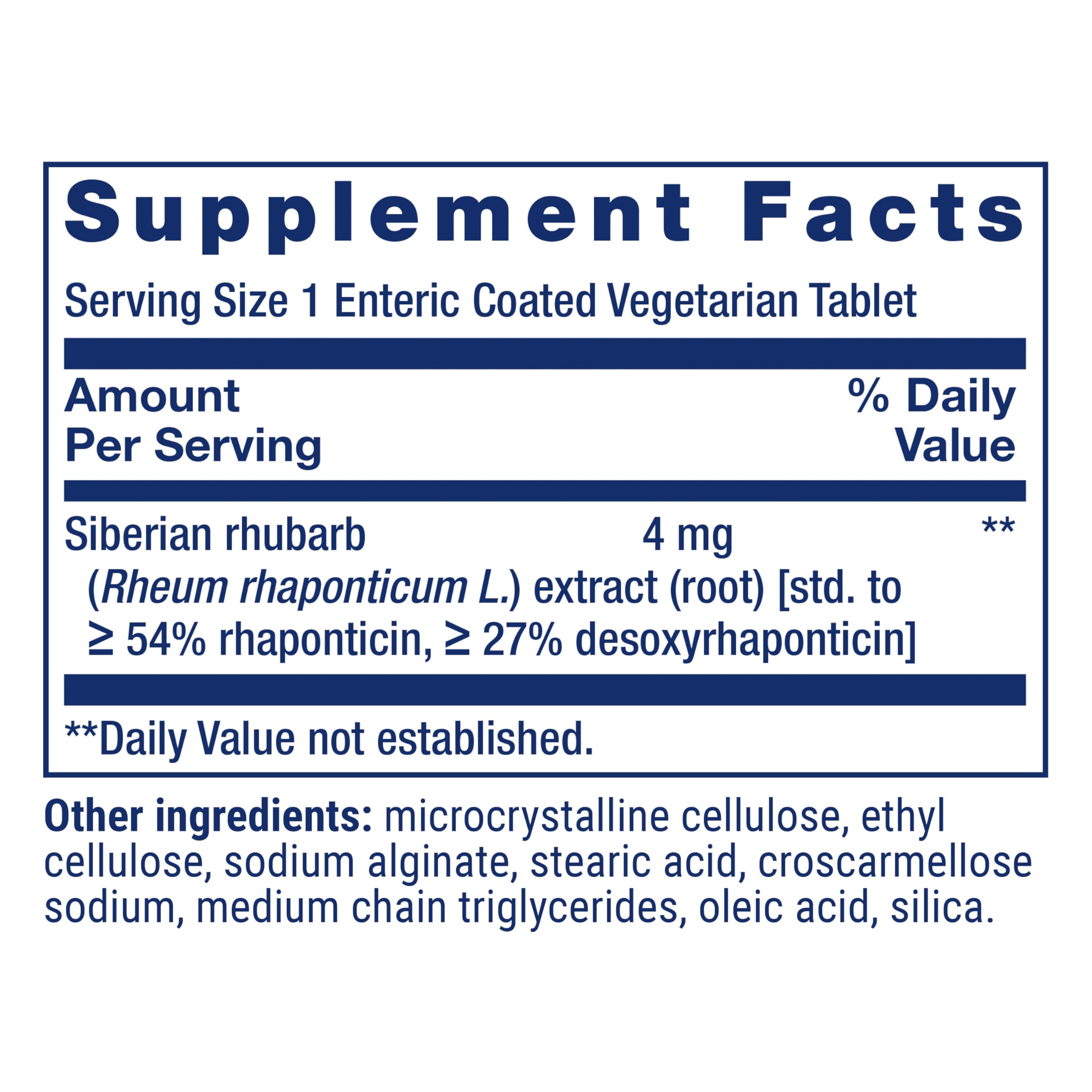 Life Extension Menopause Relief - Siberian Rhubarb, Menopause Supplement for Women, Ease hot Flashes, Mood Swings, Night Sweats