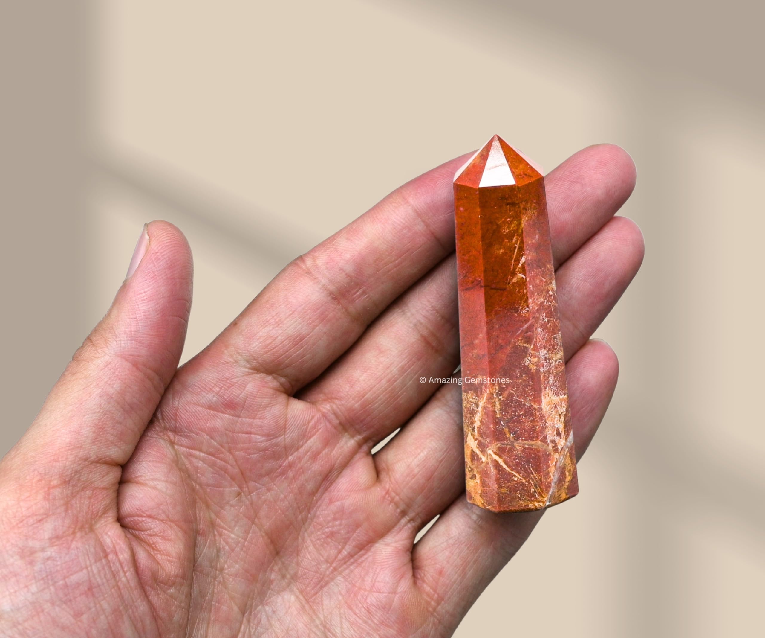 Brecciated Jasper Crystal Towers ~ Natural Healing Crystal Point Obelisk for Reiki Healing and Crystal Grid (2'' to 3'' INCH)