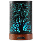 Essential Oil Diffuser - 150ML Metal Aromatherapy Diffuser for Essential Oils with 7 Colors Lights Gifts for Mom Waterless Auto 