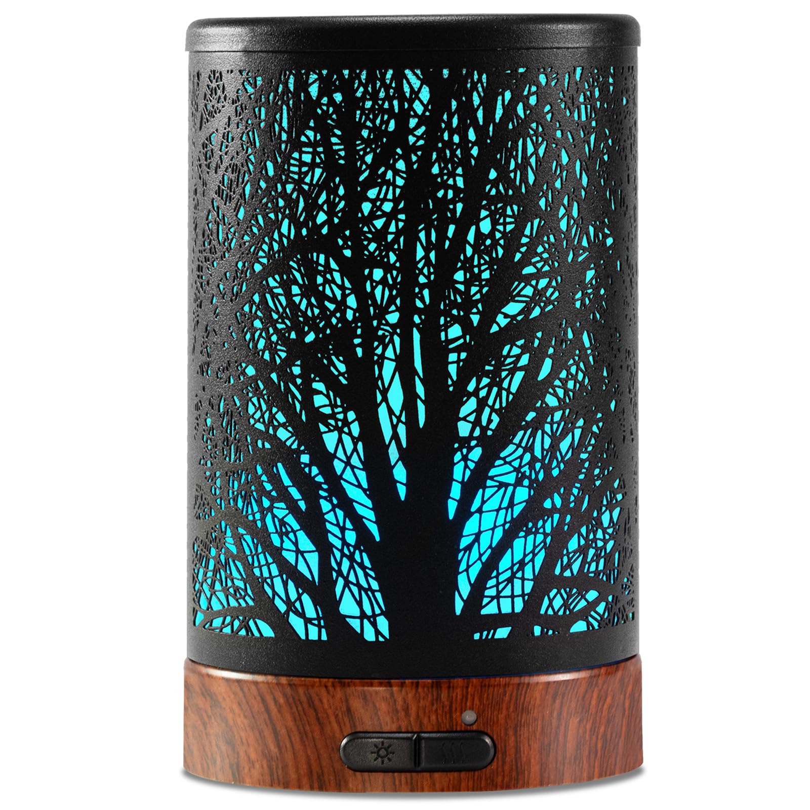 Essential Oil Diffuser - 150ML Metal Aromatherapy Diffuser for Essential Oils with 7 Colors Lights Gifts for Mom Waterless Auto 