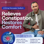 GeriCare Docusate Sodium Stool Softeners, Best Stool Softener for Daily use for Women, Men, and Elderly - Ideal for Constipation
