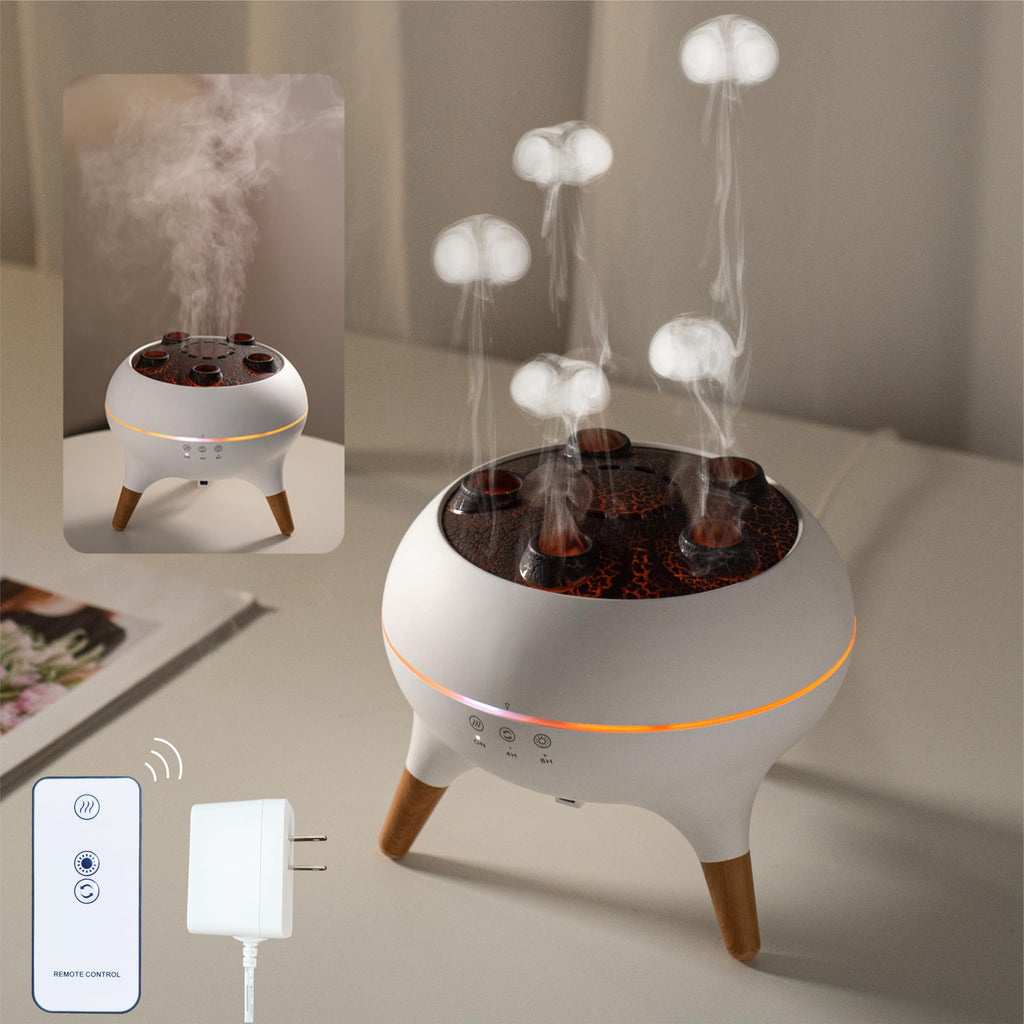 AChoice4U Essential Oil Diffuser 250ML Dancing Jellyfish Aromatherapy Diffuser Humidifier with 7 Colors LED Lights,Remote Contro