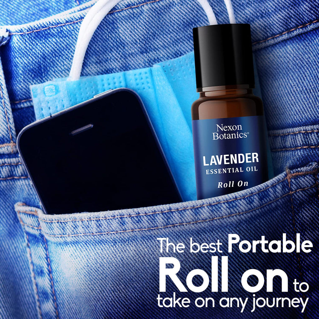 Lavender Essential Oil Roll-On Blend - Calming Lavender Oil Essential Oil Roll-On - Calmness & Relaxation - Lavender Oil for Ski
