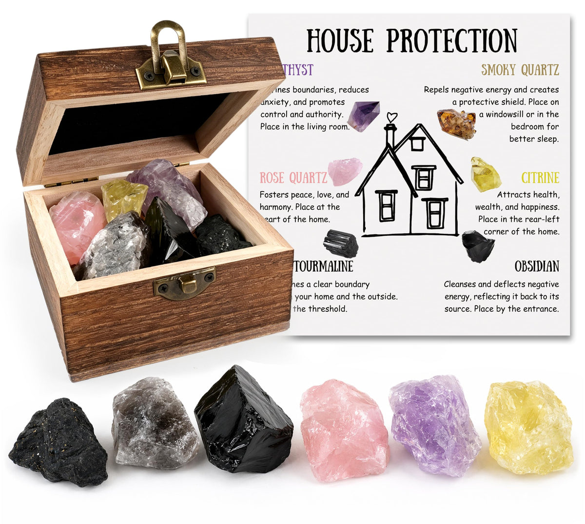 Trinckle House Warming Gifts New Home with Home Natural Protection Crystal