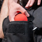 Serious Steel Fitness Massage Ball - Deep Tissue Muscle Knot Release Tool - Back, Legs, Shoulders, and More (Red Lacrosse Ball)