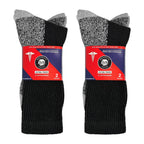 4 Pairs of Diabetic Extra Thick Warm Cotton Socks, Triple Cushioned Crew Slipper Socks (Black with Gray Sole, Size 10-13)